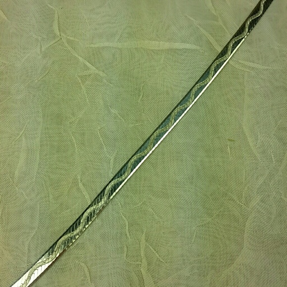 Jewelry - Sterling Silver Herringbone Wave Bracelet 4mm 7.5" Engraved Lobster Clasp Vntg